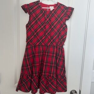 Crewcuts Red and Black Tartan Plaid Kids Dress Size 12